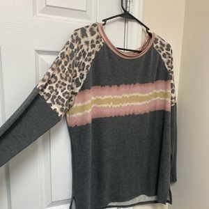 NEW Honeyme Curvy Multi-Pattern Top